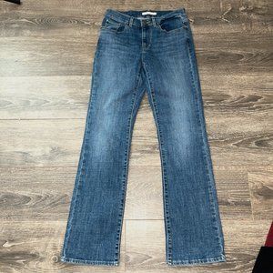 Levis Classic Boot Mid Rise Stretch Denim Jeans Womens 4